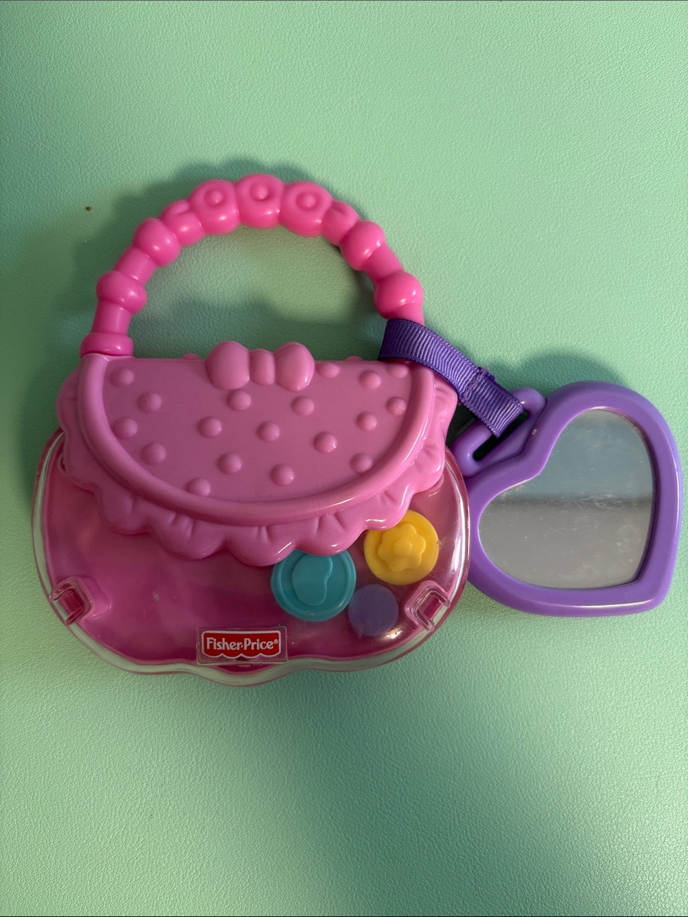Fisher Price Brilliant Basics Baby’s First Purse, Baby Rattle Toy, Baby Toy